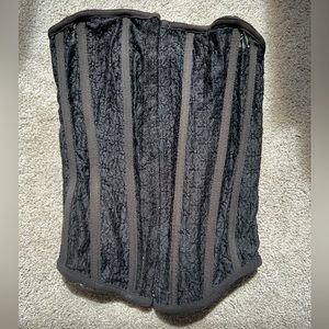 Black Zara corset top, with gorgeous floral pattern, super cute for going out